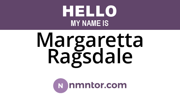 Margaretta Ragsdale
