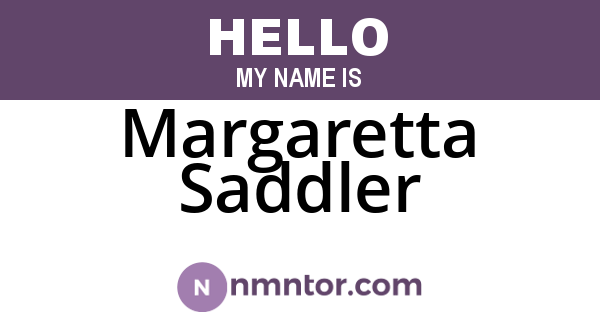 Margaretta Saddler
