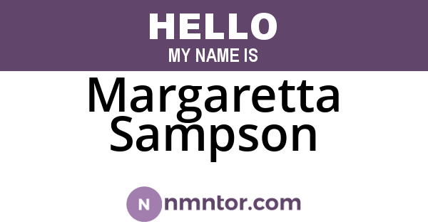 Margaretta Sampson