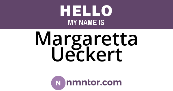 Margaretta Ueckert