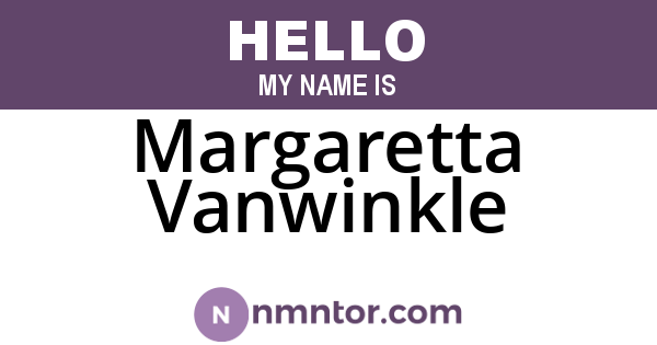 Margaretta Vanwinkle