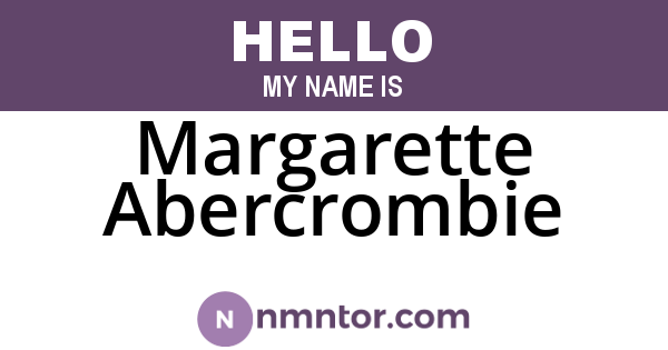 Margarette Abercrombie