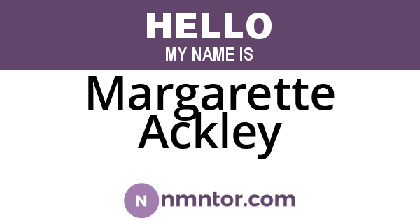 Margarette Ackley