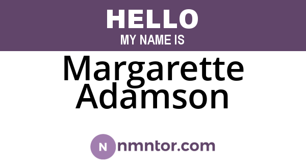 Margarette Adamson