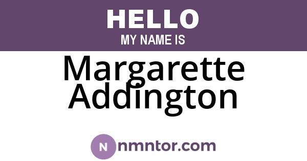 Margarette Addington