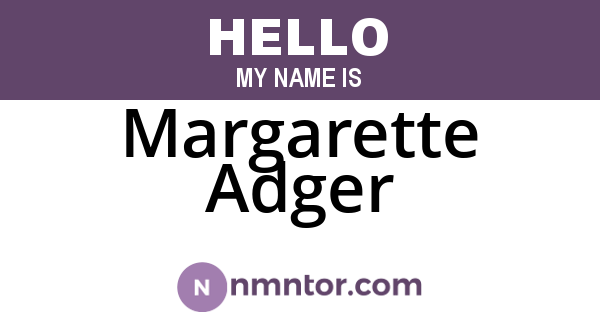 Margarette Adger