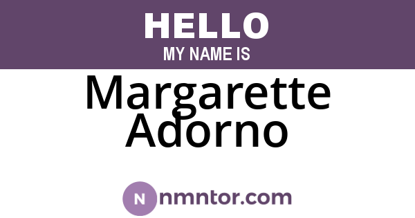 Margarette Adorno