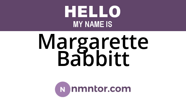 Margarette Babbitt