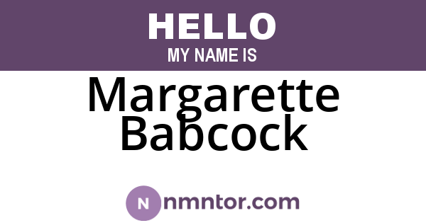 Margarette Babcock