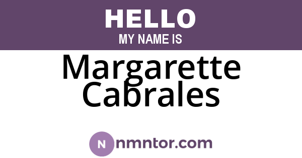 Margarette Cabrales