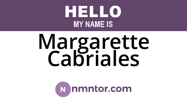 Margarette Cabriales