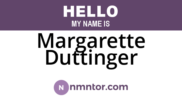 Margarette Duttinger