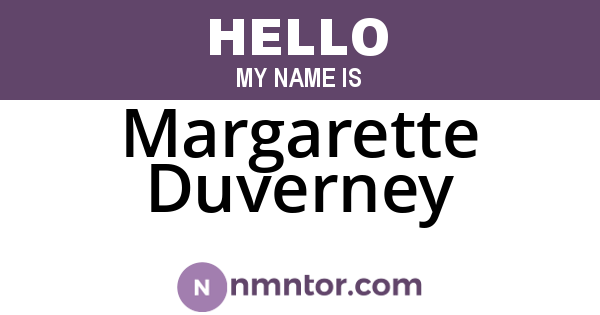 Margarette Duverney