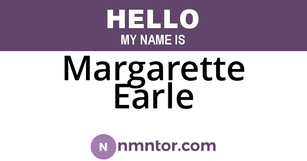 Margarette Earle