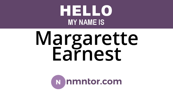Margarette Earnest