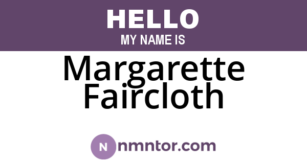 Margarette Faircloth