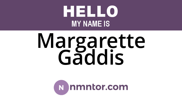 Margarette Gaddis