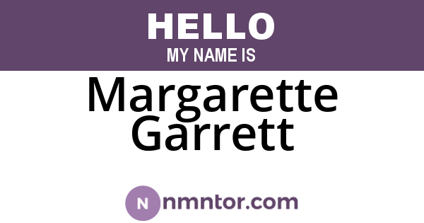 Margarette Garrett