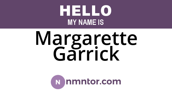 Margarette Garrick