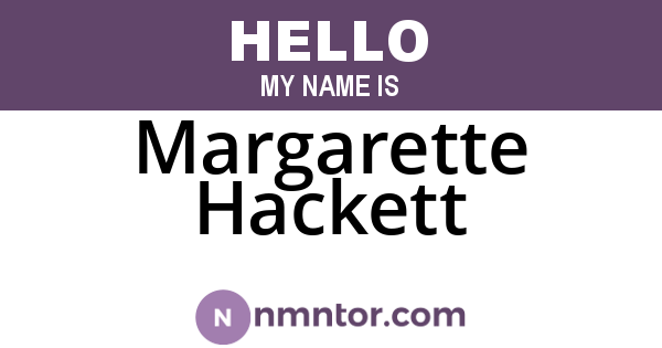 Margarette Hackett