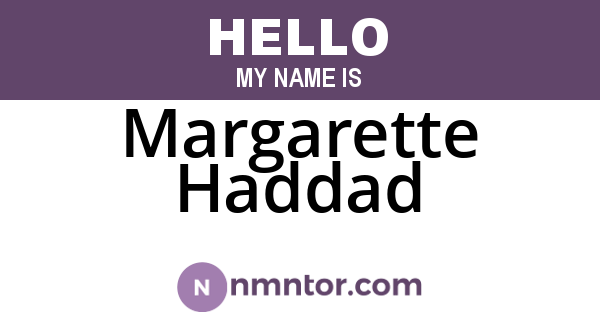 Margarette Haddad