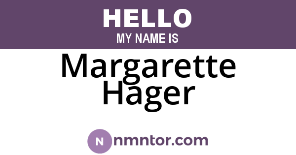 Margarette Hager