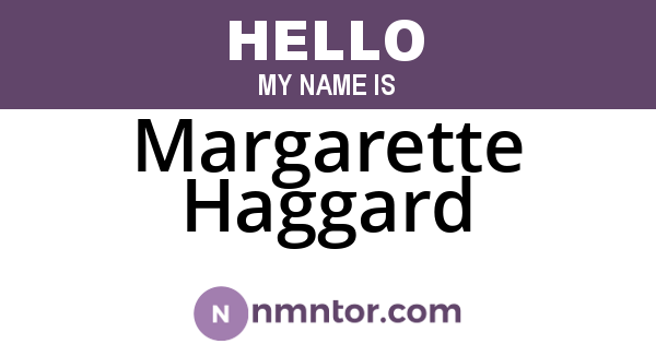 Margarette Haggard