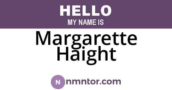 Margarette Haight