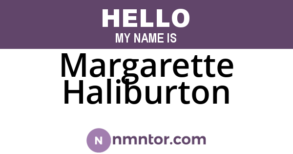 Margarette Haliburton