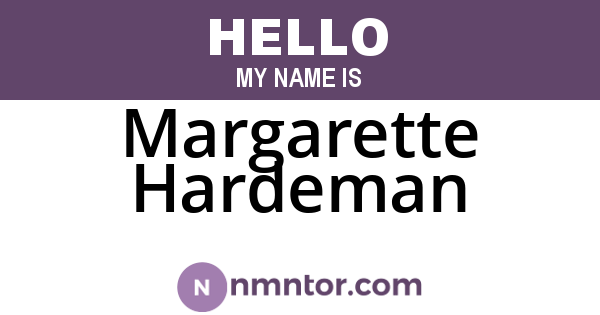 Margarette Hardeman