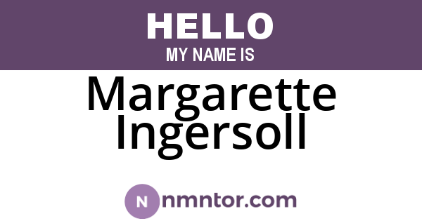 Margarette Ingersoll