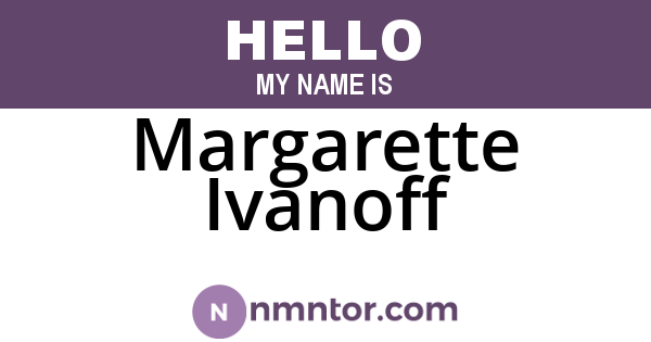 Margarette Ivanoff