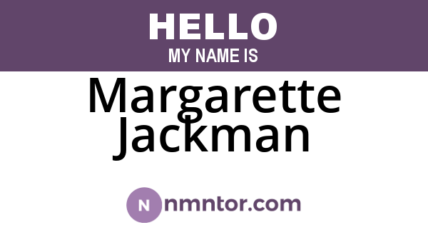 Margarette Jackman
