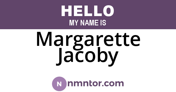 Margarette Jacoby