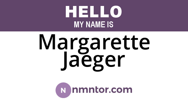 Margarette Jaeger