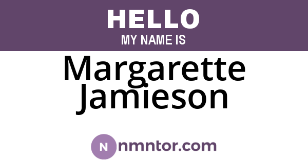 Margarette Jamieson