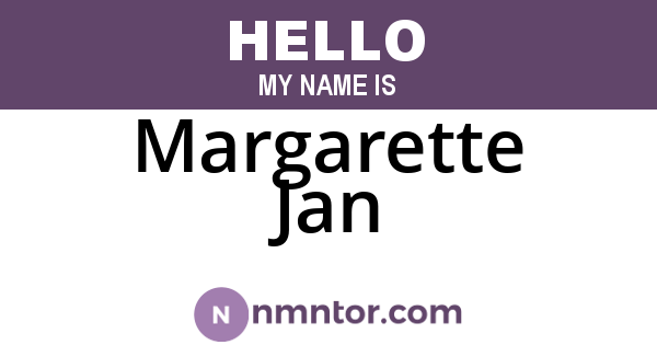 Margarette Jan