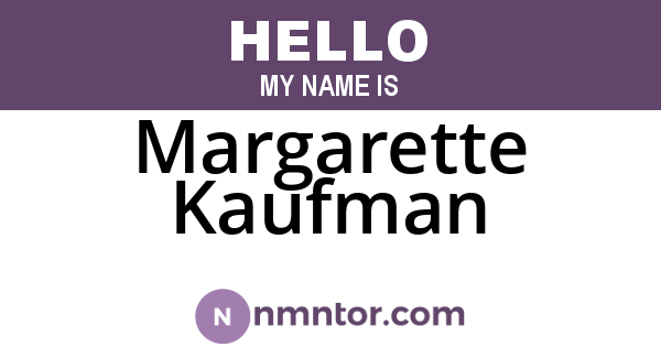 Margarette Kaufman
