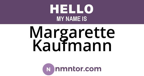 Margarette Kaufmann