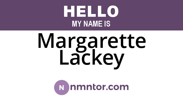 Margarette Lackey