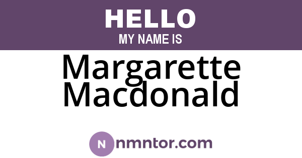 Margarette Macdonald
