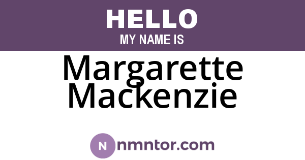 Margarette Mackenzie