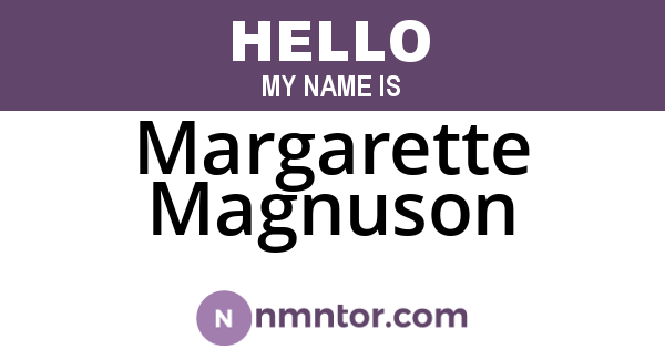 Margarette Magnuson