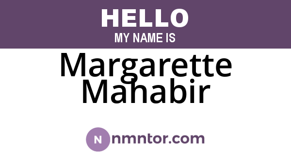 Margarette Mahabir