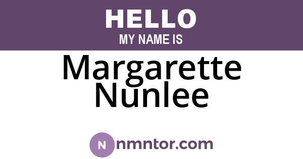 Margarette Nunlee