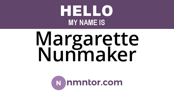 Margarette Nunmaker