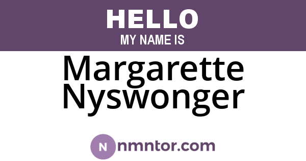 Margarette Nyswonger