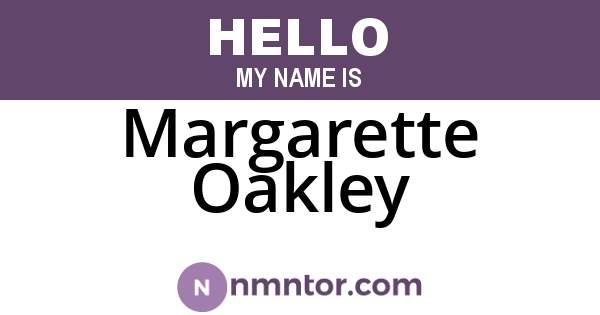 Margarette Oakley