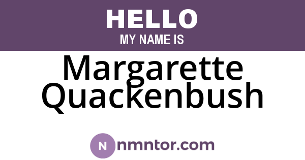Margarette Quackenbush