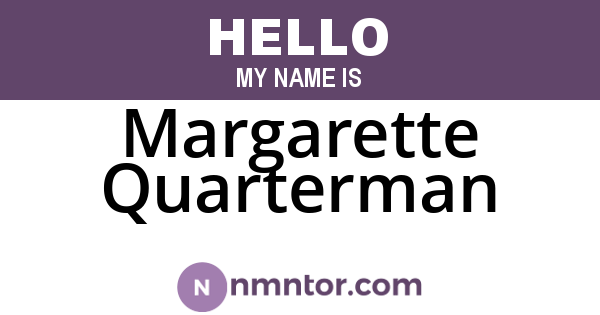 Margarette Quarterman